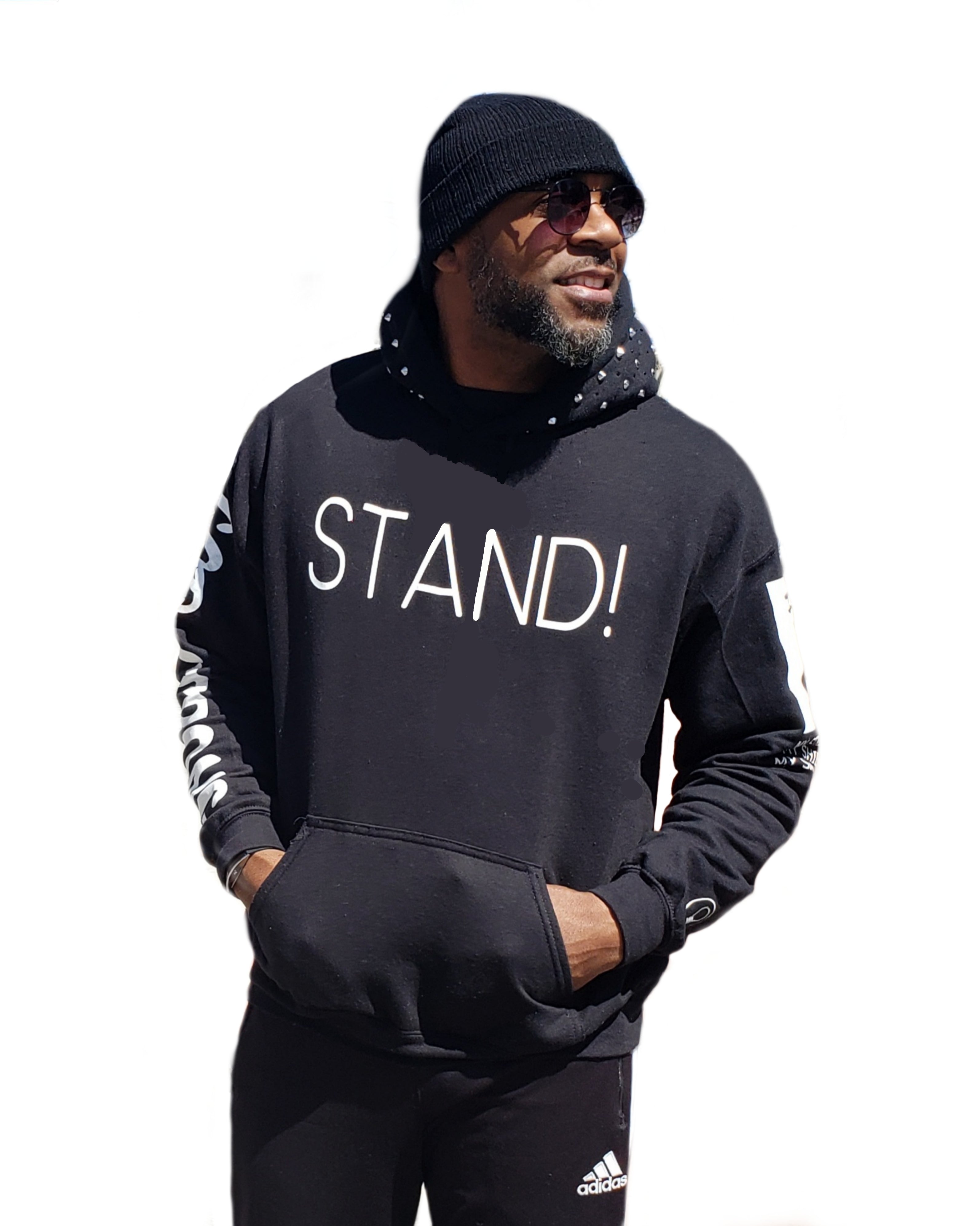 Black Stand God Strong Spiked Hoodie Limited Edition Made to