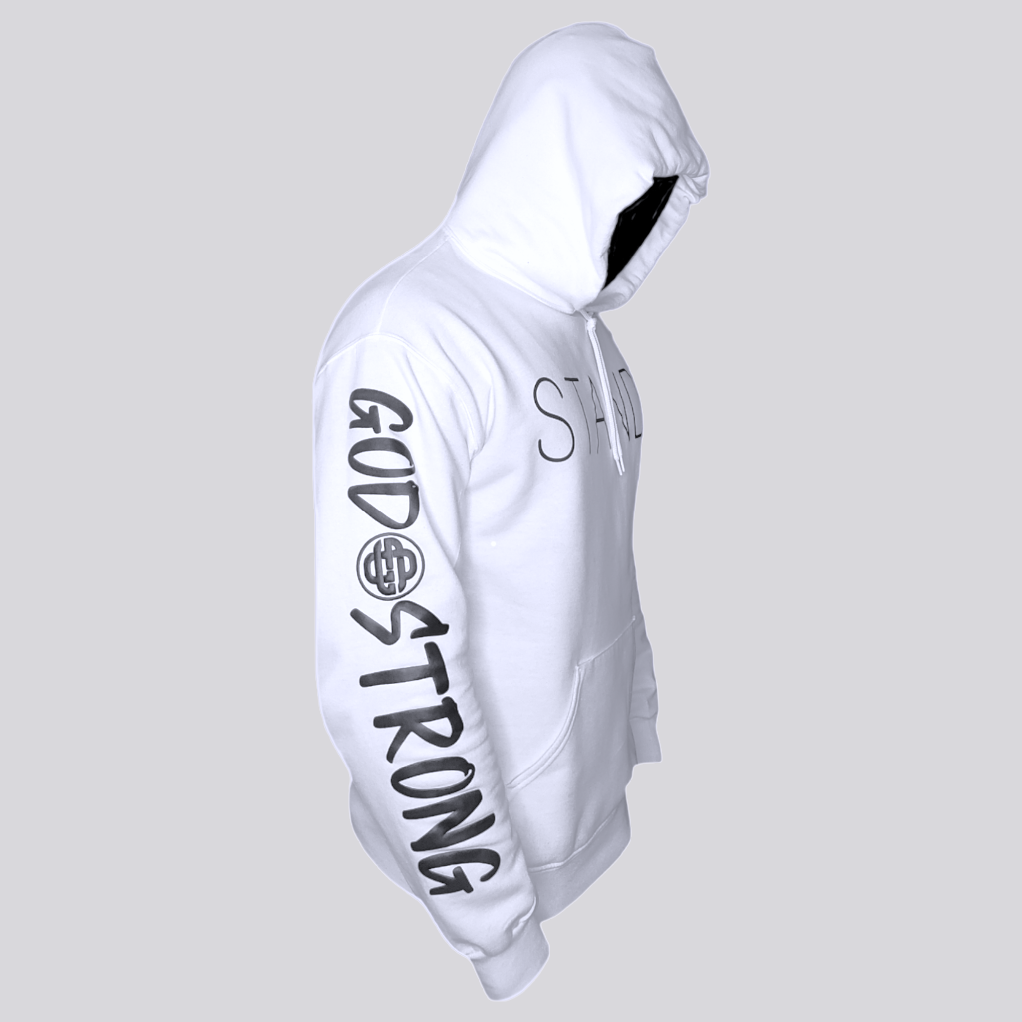 White Stand God Strong Hoodie (Made to order)