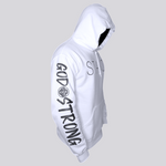 Load image into Gallery viewer, White Stand God Strong Hoodie (Made to order)
