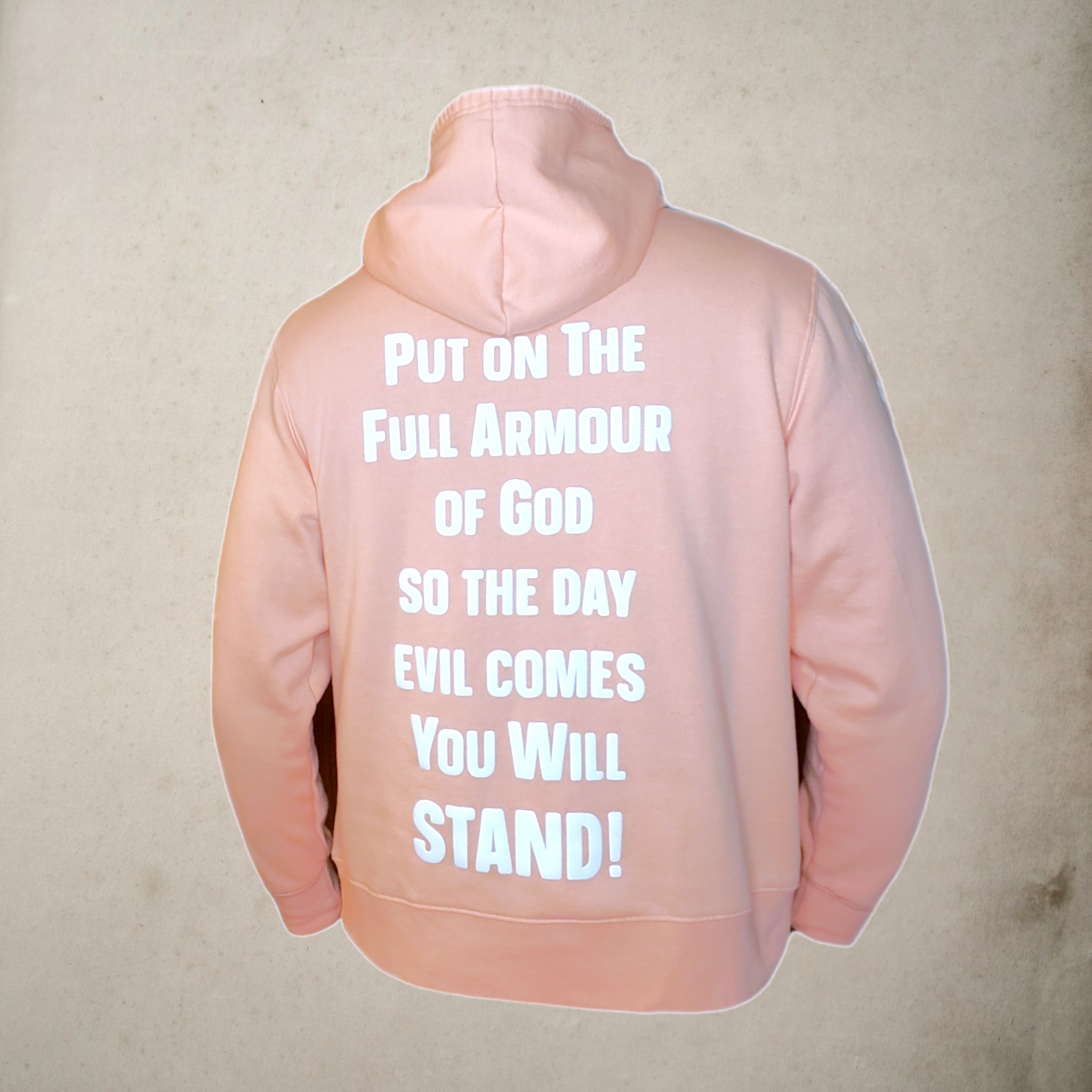 Powder Pink God Strong Hoodie Limited Edition (made to order)