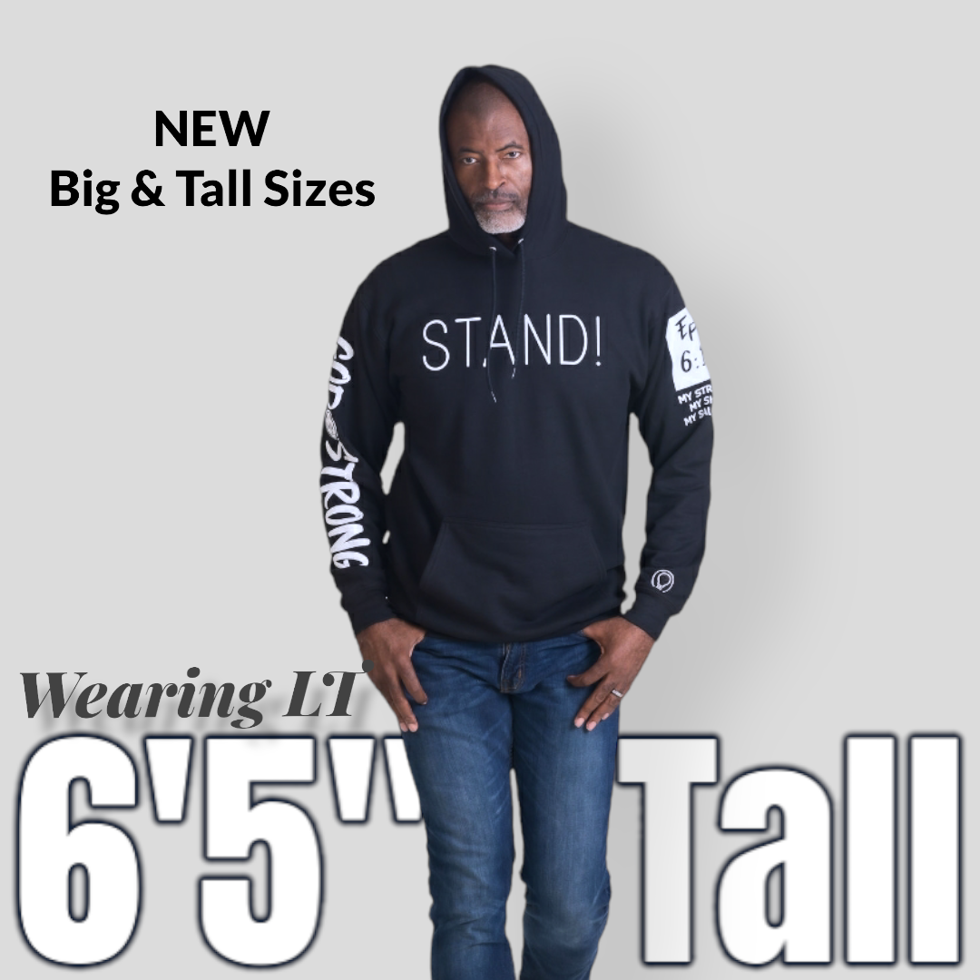 Black Stand God Strong Hoodie (made to order)