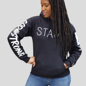 Black Stand God Strong Hoodie (made to order)