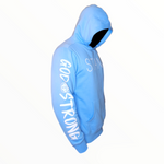 Load image into Gallery viewer, Sky Blue Stand God Strong Hoodie Limited Edition (Made to order)
