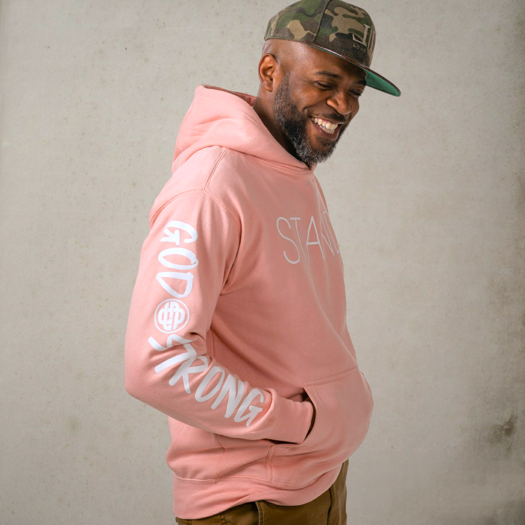 Powder pink hoodie sales